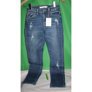 Hidden Amelia Skinny Distressed Blue Jeans Size Women's 24 Cut HD 269